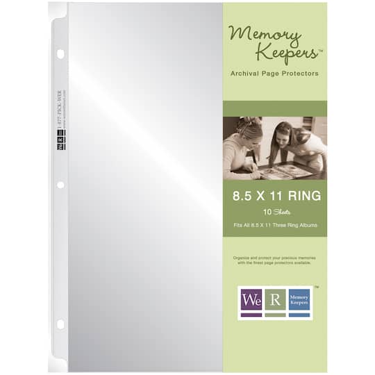 We R Memory Keepers&#xAE; 8.5&#x22; x 11&#x22; Ring Page Protectors, 10ct.